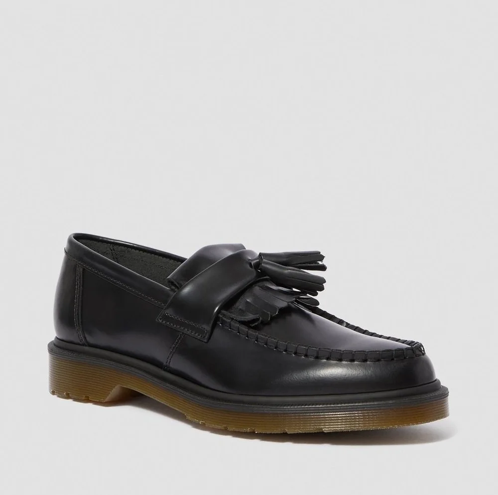 Dr. Martens Adrian Tassel Loafers Black Patent Leather Sz US 7M/8W Chunky Preppy